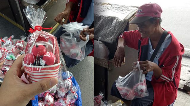 VIRAL: Old man sells P10-Valentine gifts in Cavite
