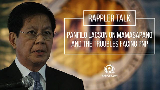 Rappler Talk: Panfilo Lacson on Mamasapano and the troubles facing PNP
