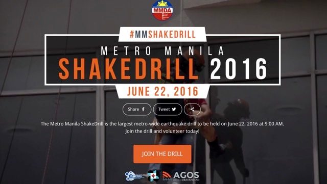 #MMShakeDrill: MMDA launches website for June 22 quake drill