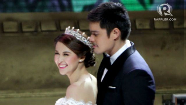 SPECIAL MOMENT. The wedding video of Dingdong Dantes and Marian Rivera has been released, showing the couple's gifts, vows and other scenes from the ceremony. File photo by Inoue Jaena/Rappler
