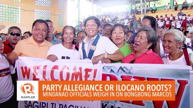 Mindanao officials on Bongbong Marcos: Party allegiance or Ilocano roots?