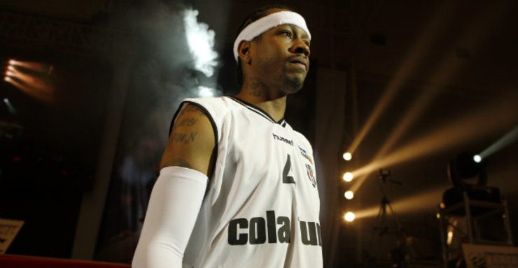 Allen Iverson played briefly for Turkish team Besiktas after leaving the NBA in 2010. Photo by Tolga Bozoglu/EPA