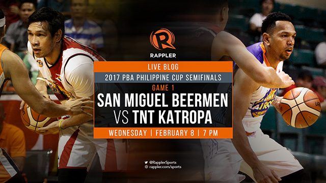 LIVE BLOG: 2017 PBA Semifinals Game 1 – San Miguel Beermen vs TNT KaTropa