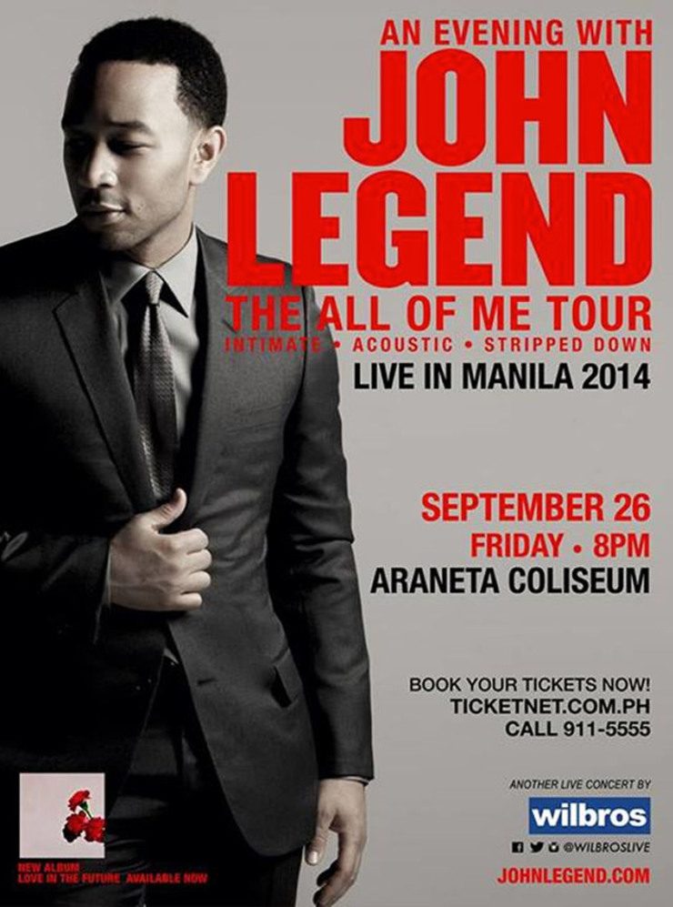 John Legend to play live in Manila in September