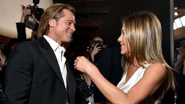 LOOK: Brad Pitt, Jennifer Aniston meet backstage at 2020 SAG Awards