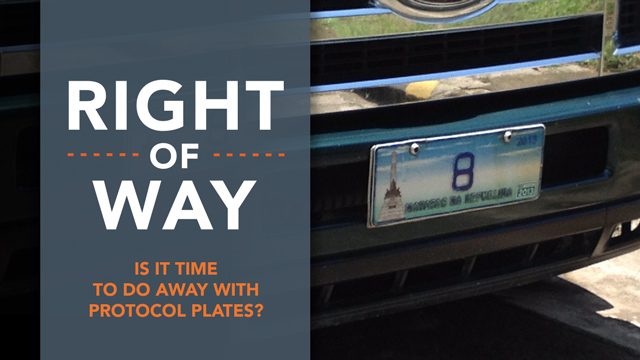 [Right of Way] Is it time to do away with protocol plates?