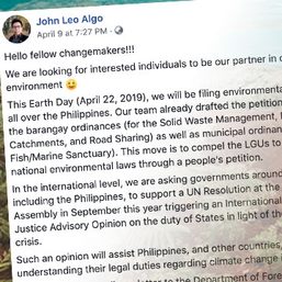 Group starts petition urging youth, government to act on climate crisis