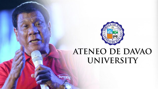 Duterte big winner in Ateneo de Davao city-wide polls