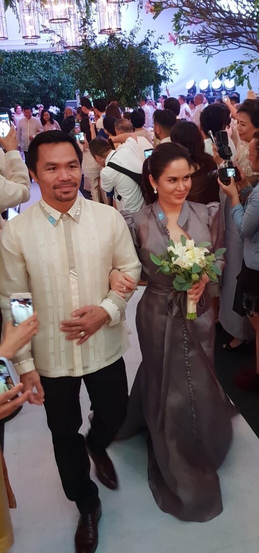 PACQUIAOS. Senator Manny Pacquiao and wife Jinkee. Photo by Ron Munsayac 