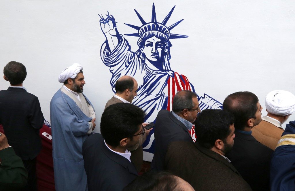 LOOK: Iran unveils new anti-U.S. murals at former embassy