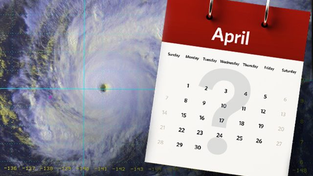 How rare are April storms in the Philippines?