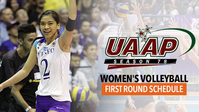 UAAP Season 78 women’s volleyball schedule