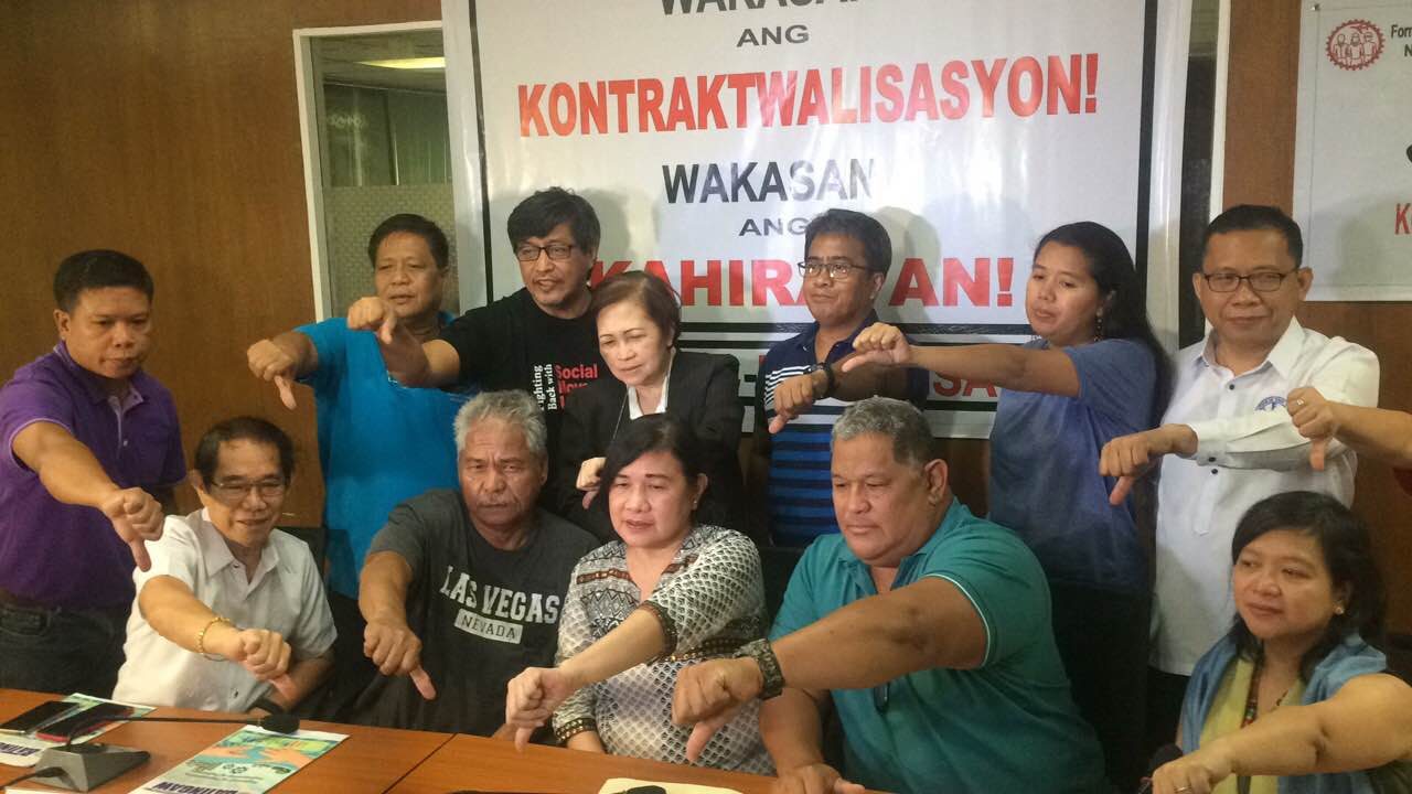 Kelompok buruh mendesak Duterte untuk menandatangani EO vs kontraktualisasi