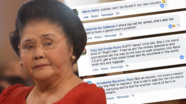 Netizens angered by PNP double standard towards Imelda Marcos
