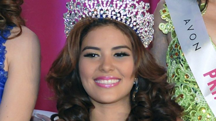 GONE TOO SOON. A picture made available on 17 November 2014 shows Miss World Honduras 2014 Maria Jose Alvarado in the ceremony of the event in San Pedro Sula, Honduras, 26 April 2014.Stringer/EPA