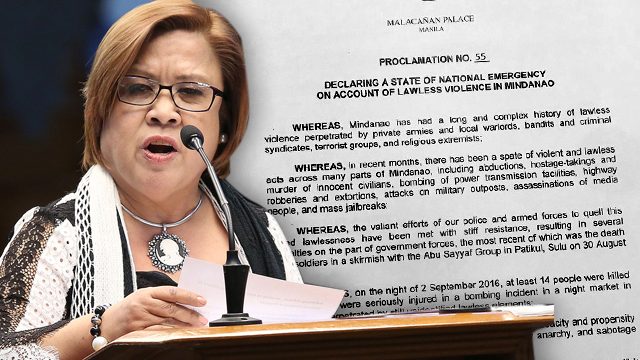 De Lima: Palace guidelines on state of nat’l emergency ‘prone to abuse’