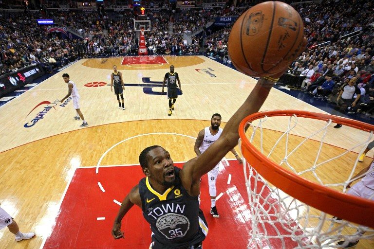 Kevin Durant dazzles as Warriors beat Wizards