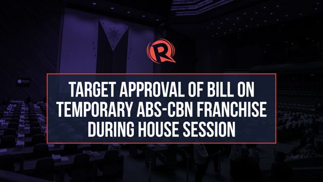LIVE: Target approval of bill on temporary ABS-CBN franchise during House session