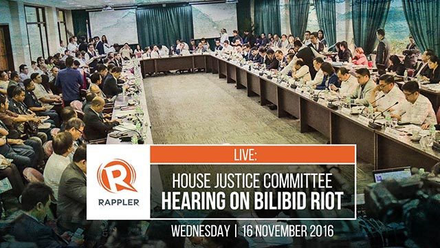 LIVE: Justice committee hearing on Bilibid riot
