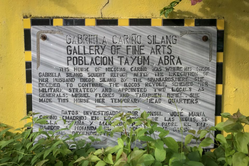 MARKER. The Gabriela Carino-Silang Gallery of Fine Arts is near the old poblacion along Abra-Kalinga Road in Tayum, Abra. Photo by Aika Rey/Rappler   