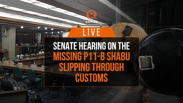 LIVE: Senate hearing on P11B worth shabu slipping past Customs