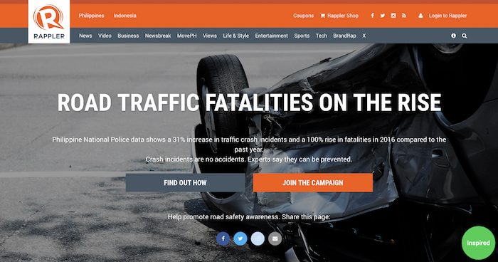 #SaferRoadsPH microsite shortlisted in Data Journalism Awards 2018