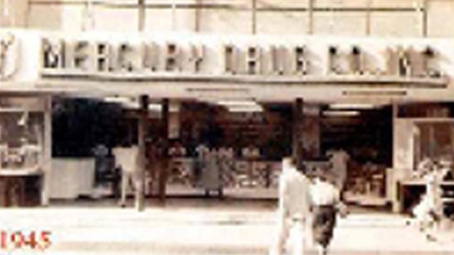 BAMBANG ST. In this photo, the first Mercury Drug store was opened in 1945, in Bambang St., Manila. 