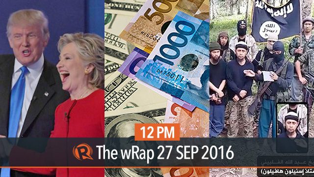 Clinton vs Trump, Duterte, vs Abu Sayyaf, Philippine peso drop | 12PM wRap
