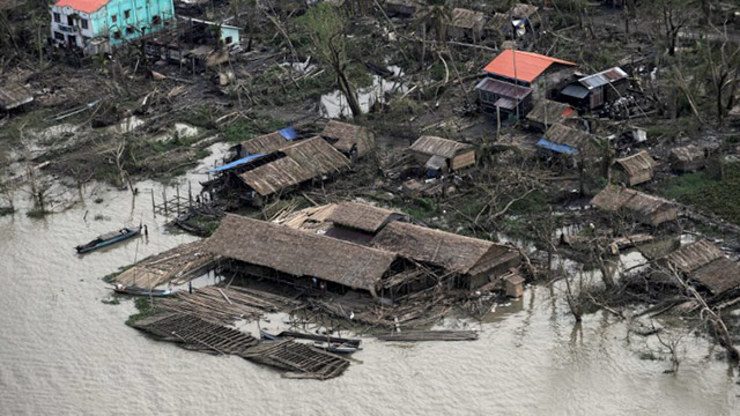 MYANMAR'S CHALLENGE. Cyclone Nargis was one of the most destructive storms in history. Photo from Agence France-Presse