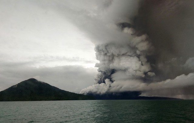 Indonesian tsunami volcano lost two-thirds of its height