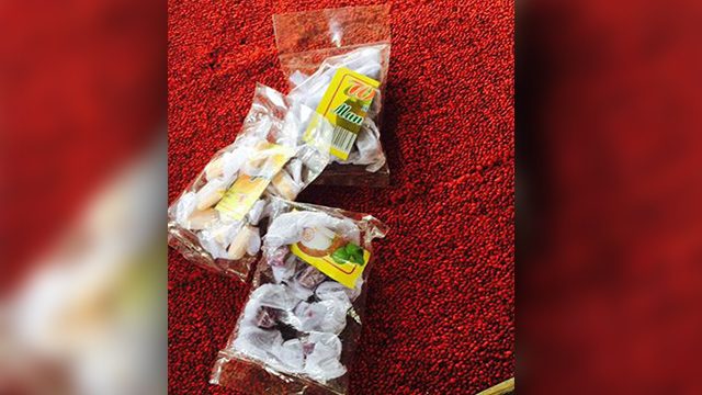The alleged Durian candy that poisoned hundreds of people in Surigao del Sur towns. Photo from Jude Ramos/ Cortes DRRMO  