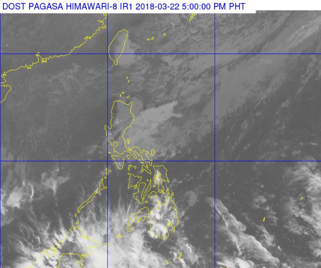 Scattered rains in Bicol, Quezon on March 23