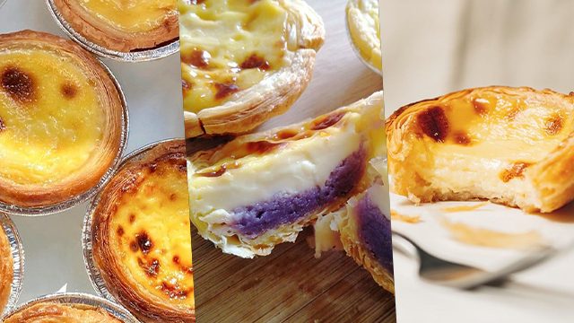 EGG TARTS. Several home-based bakeries are selling the Portugese egg tart treat, even in ube flavor. Photos from GATS Premium Egg Tarts, Tarts Tita 