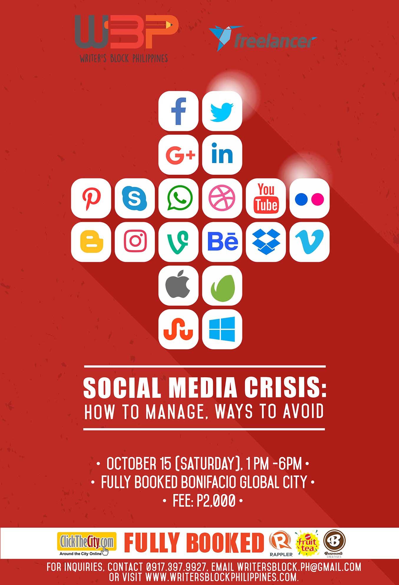 Attend the Social Media Crisis Seminar at Fully Booked, BGC