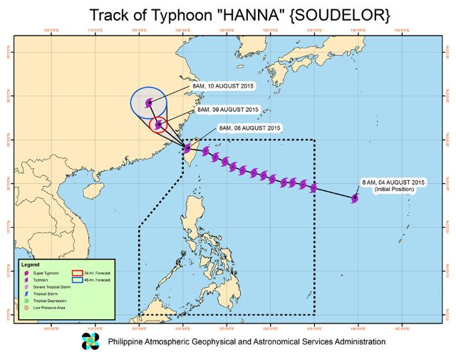 Typhoon Hanna weakens