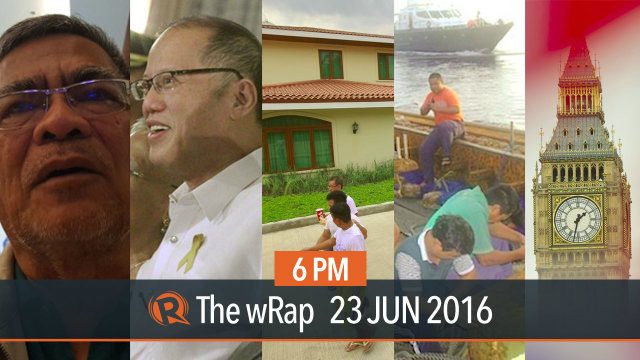 Drug trade, Benigno Aquino, EU referendum | 6PM wRap