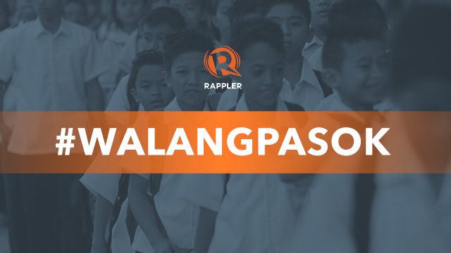 #WalangPasok: No classes June 12, 15