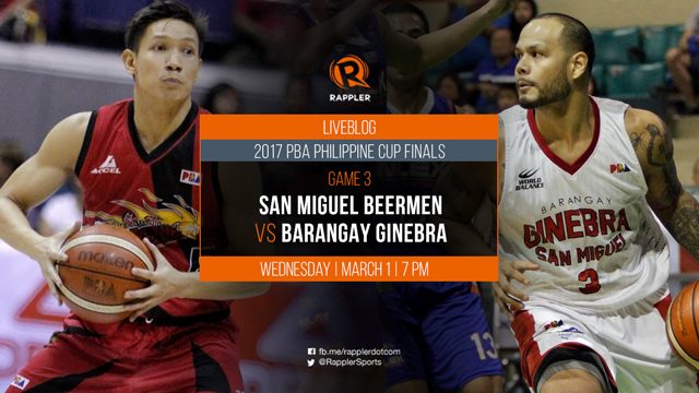 LIVE BLOG: 2017 PBA Finals Game 3 – Barangay Ginebra vs San Miguel Beermen