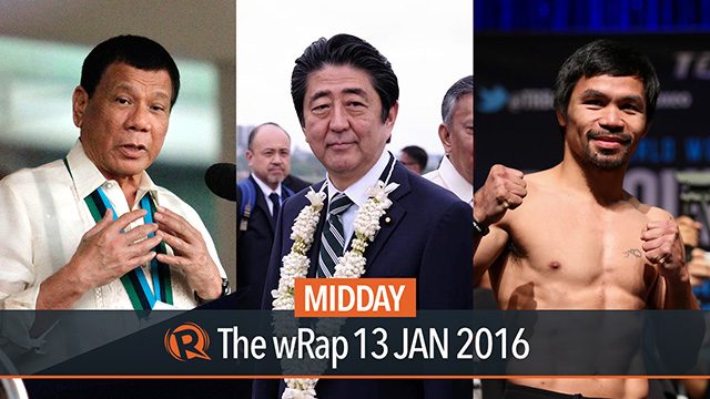 Human Rights Watch, Abe & Duterte, Pacquiao | Midday wRap