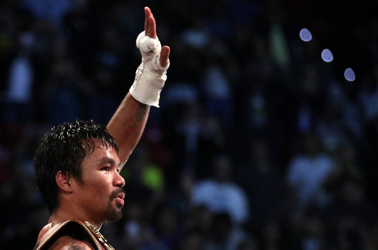 What Manny Pacquiao has accomplished in the ring won't soon be replicated. Photo by Christian Petersen/Getty Images/AFP 