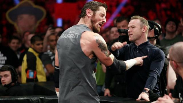 WATCH: Man United’s Rooney smacks WWE wrestler King Barrett