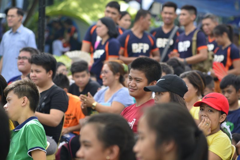 CAMP. Participants tune in to the opening remarks and orientation for the Kiddie and Junior Fire Marshal Summer Camp 2017. Photo by Mary Jo Quimpo/Rappler 