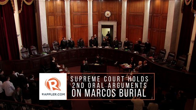 WATCH: SC holds 2nd oral arguments on Marcos burial