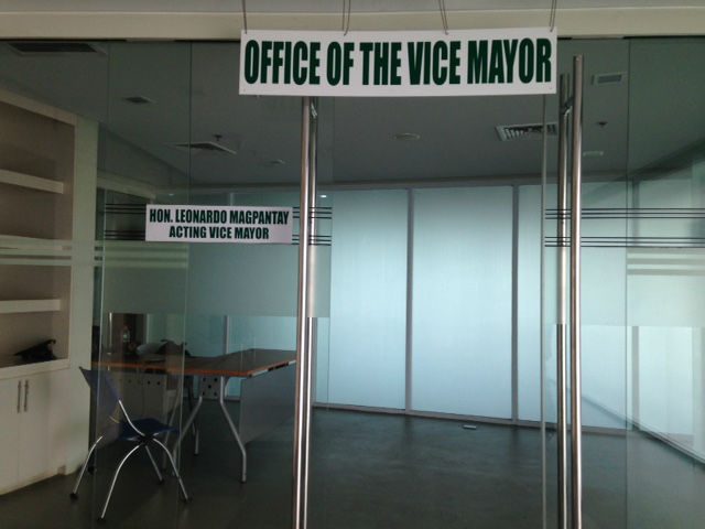 UNOCCUPIED. The office allotted for Magpantay after becoming acting vice mayor. Photo by Mara Cepeda/Rappler 