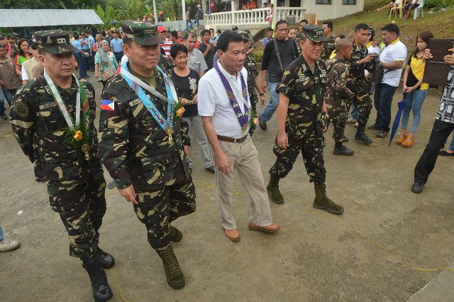 WORKING WITH DUTERTE. Rody Duterte has frequently worked with the military as Davao City mayor. Photo from Davao City government 
