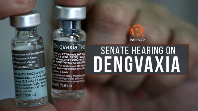 LIVE: Senate hearing on Dengvaxia