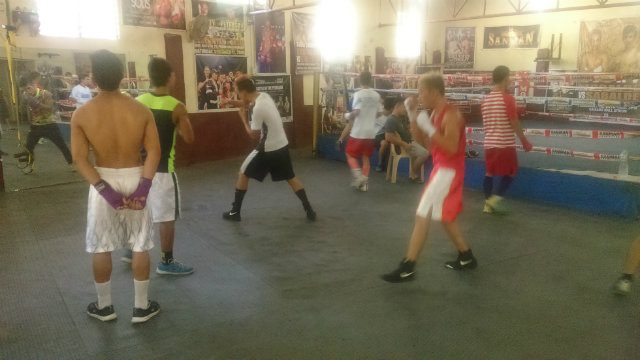 Pro boxers training at Sanman Gym in GenSan. Photo by Buena Bernal  