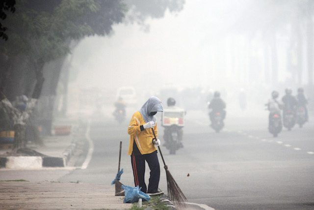 Kabut asap Riau dilaporkan menipis saat Jokowi datang