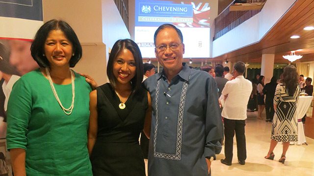 PROUD PINAY. The author flanked by her parents