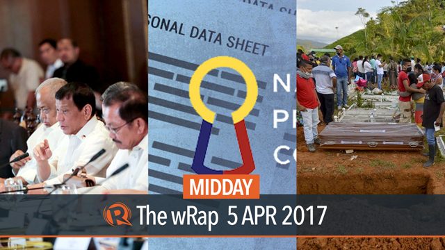 Duterte on Sueno, National Privacy Commission, Colombia mudslide | Midday wRap